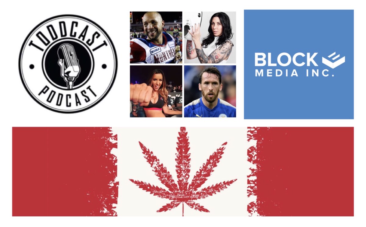 TODDCastPodcast's tweet photo. Legalized #Marijuana: A Year Later. 12 guests inc. retired #NHRA #AlexisDejoria, #LCFC #ChristianFuchs, #TSN analyst #DavisSanchez & #BellatorMMA octagon girl #MercedesTerrell share thoughts! https://t.co/FTwUmoxmBB
* #BlockEMedia @gilby_93 powers sporting guest visits! https://t.co/a2ujEPhmr8