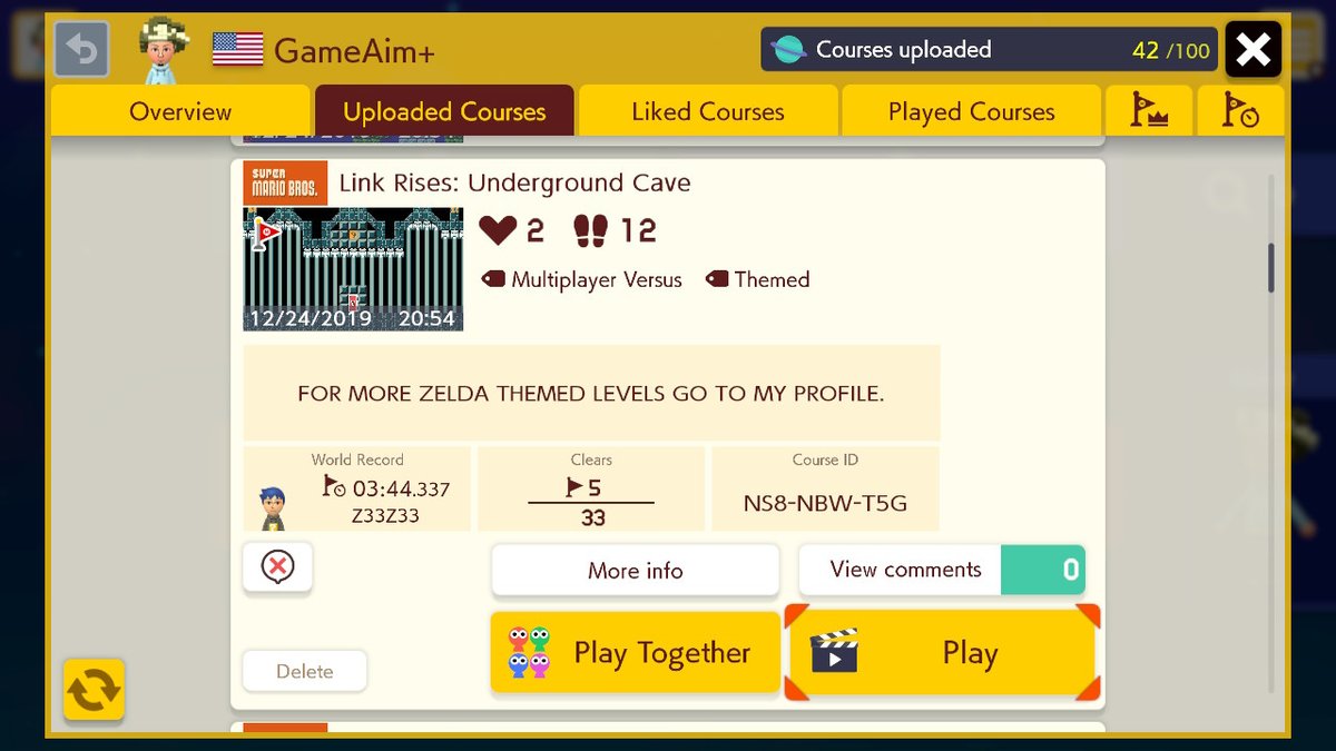 GameAimPlus's tweet image. 4 AWESOME ZELDA LEVELS I MADE PLEASE CHECK THEM OUT #SuperMarioMaker2 #NintendoSwitch