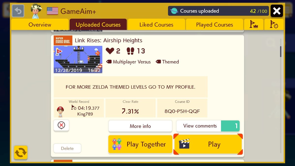 GameAimPlus's tweet image. 4 MORE AWESOME ZELDA LEVELS I MADE PLEASE CHECK THEM OUT #SuperMarioMaker2 #NintendoSwitch