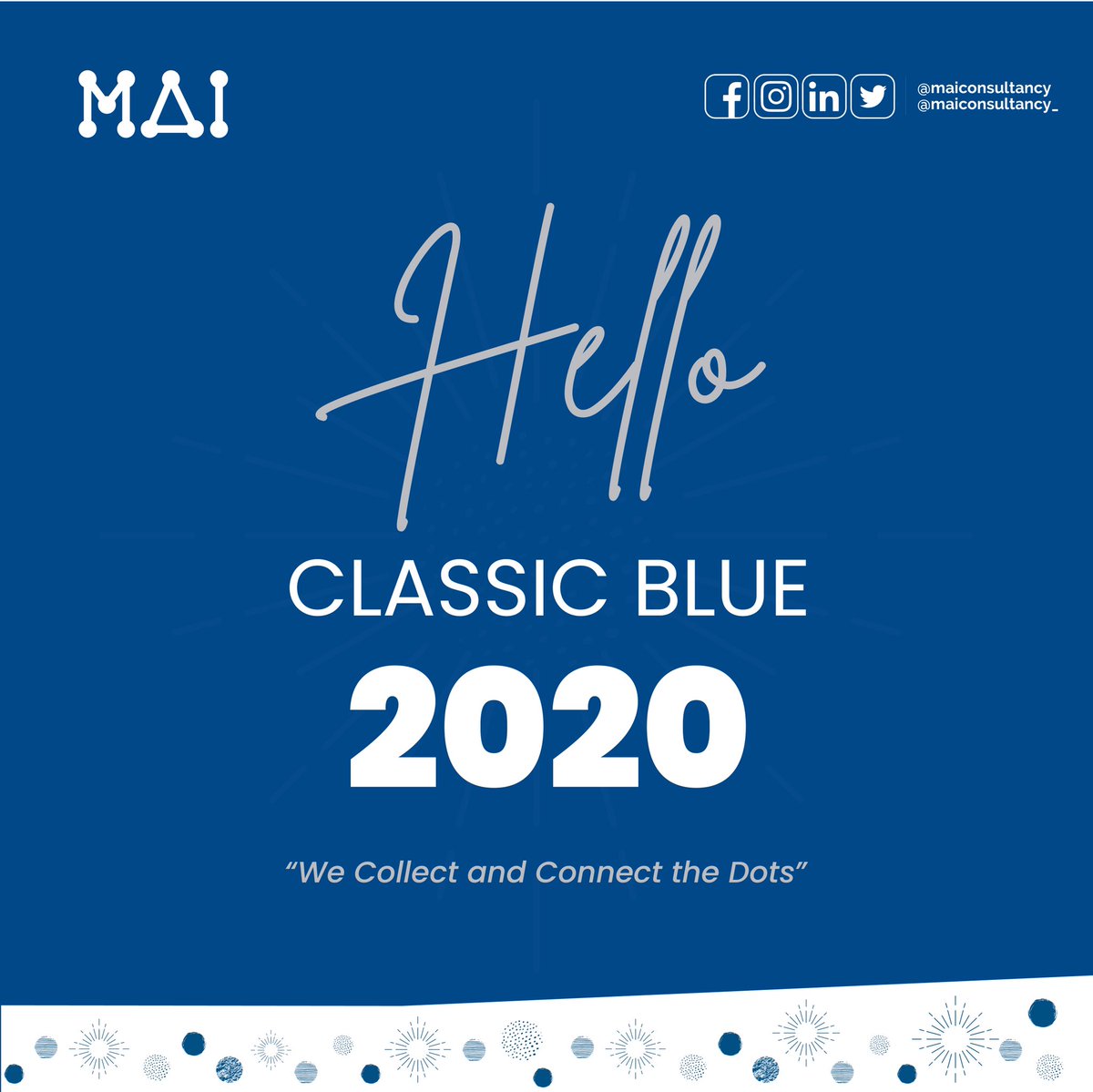 maiconsultancy_'s tweet image. Hello #ClassicBlue2020!

#WeAreMaiers 
#DotsAreWins
#WeCollectandConnecttheDots
#MAIConsultancyPortfolio