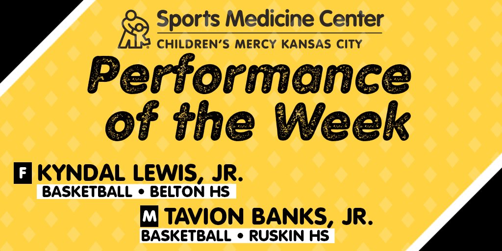 CMsportsmed's tweet photo. Congratulations to our #KCPrep Performance of the Week winners - @BHSPirates' Kyndal Lewis and @Ruskin_Eagles' Tavion Banks! @KyndalLewis @tavionbanks2

Submit nominees here: https://t.co/qCeXX5mVWR #CMSportsMed #PlayHealthyKC https://t.co/7GYhBNxMST