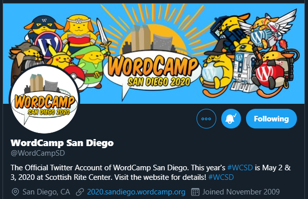 tElizaRose's tweet photo. I just.... can't help myself. If you want to see why I call myself a writer and not a marketer, check out the WordCamp San Diego site when we launch it this week! 🦸‍♀️

And how GREAT is that social header that @GenuineAmyHall whipped up? 
#WCSD https://t.co/XughfYgQfd