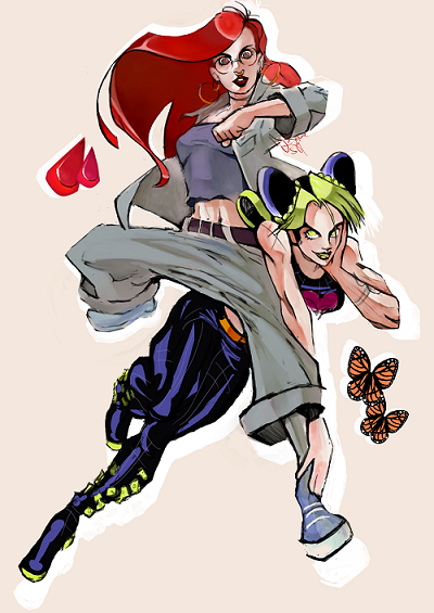 Commission for a friend, starring Cujo Jolyne! #jojosbizarreadventure #digitalartwork #originalartwork