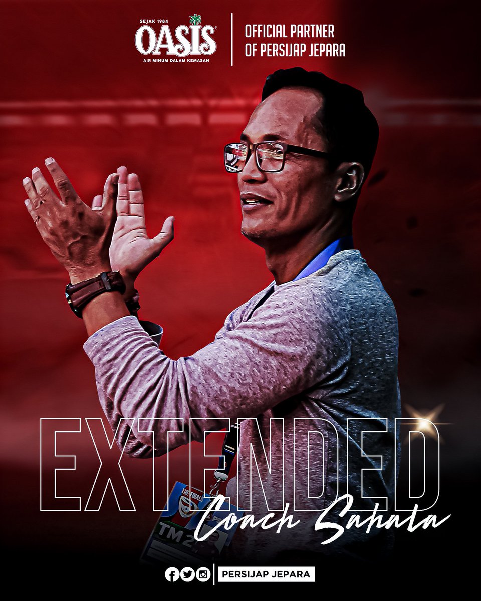 Coach Sahala resmi dipercaya kembali menjadi Head Coach skuat Laskar Kalinyamat untuk mengarungi musim 2020. 

Selamat bertugas kembali coach, Mari berjuang bersama bawa Persijap meraih kejayaan 🏆

Back to Back, bring us to the Next level 🥇

#persijap #minumoasis