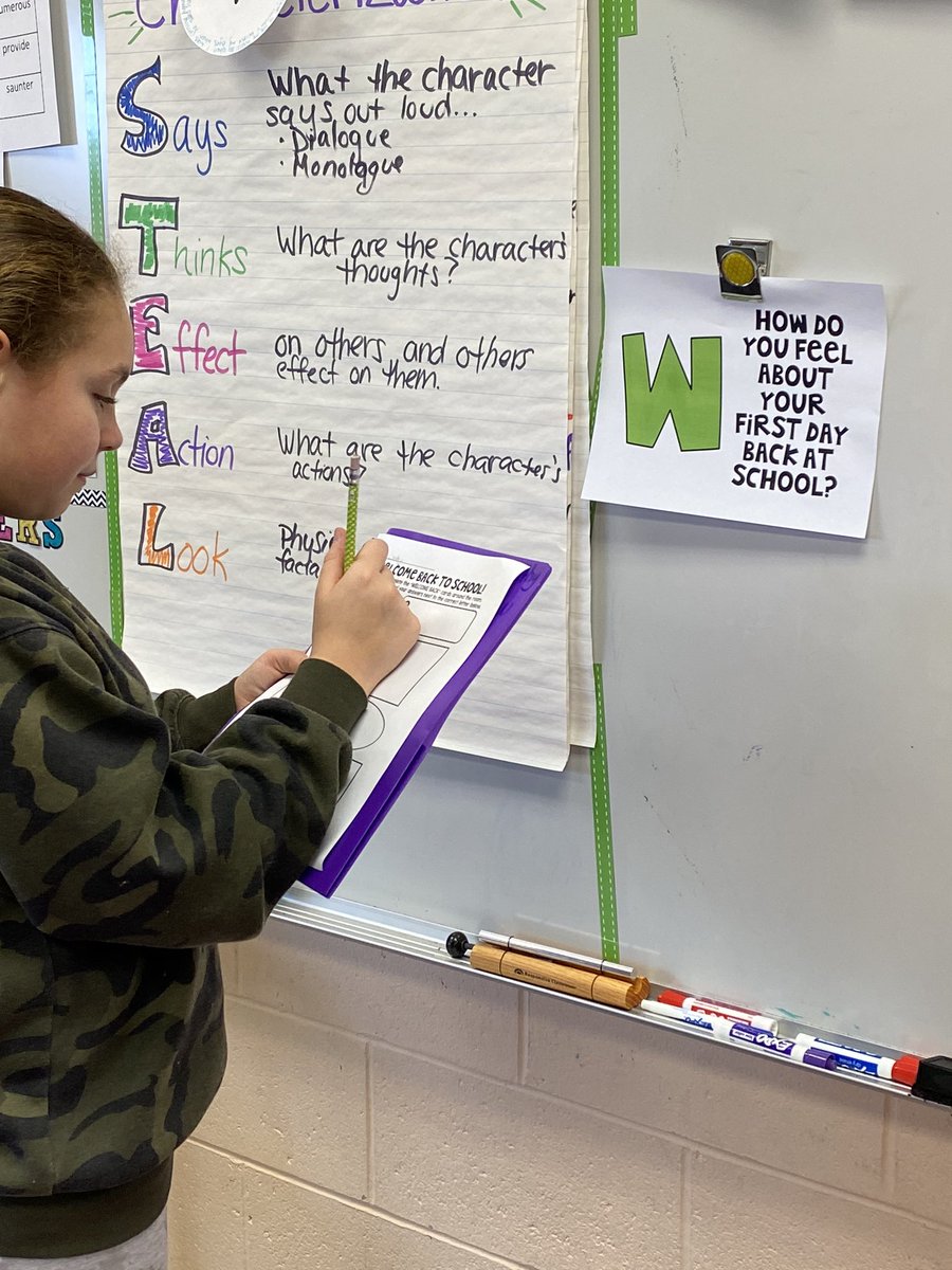 MrsByrnes5th's tweet photo. Welcome Back! Thanks @rutiglianobeth for this wonderful activity! Students had a blast walking around the room answering different prompts about classroom routines, their break, etc. Then they had a chance to discuss their responses in a small group. @NMBerkley_NJ #nmuknight https://t.co/dl53S4Do2n