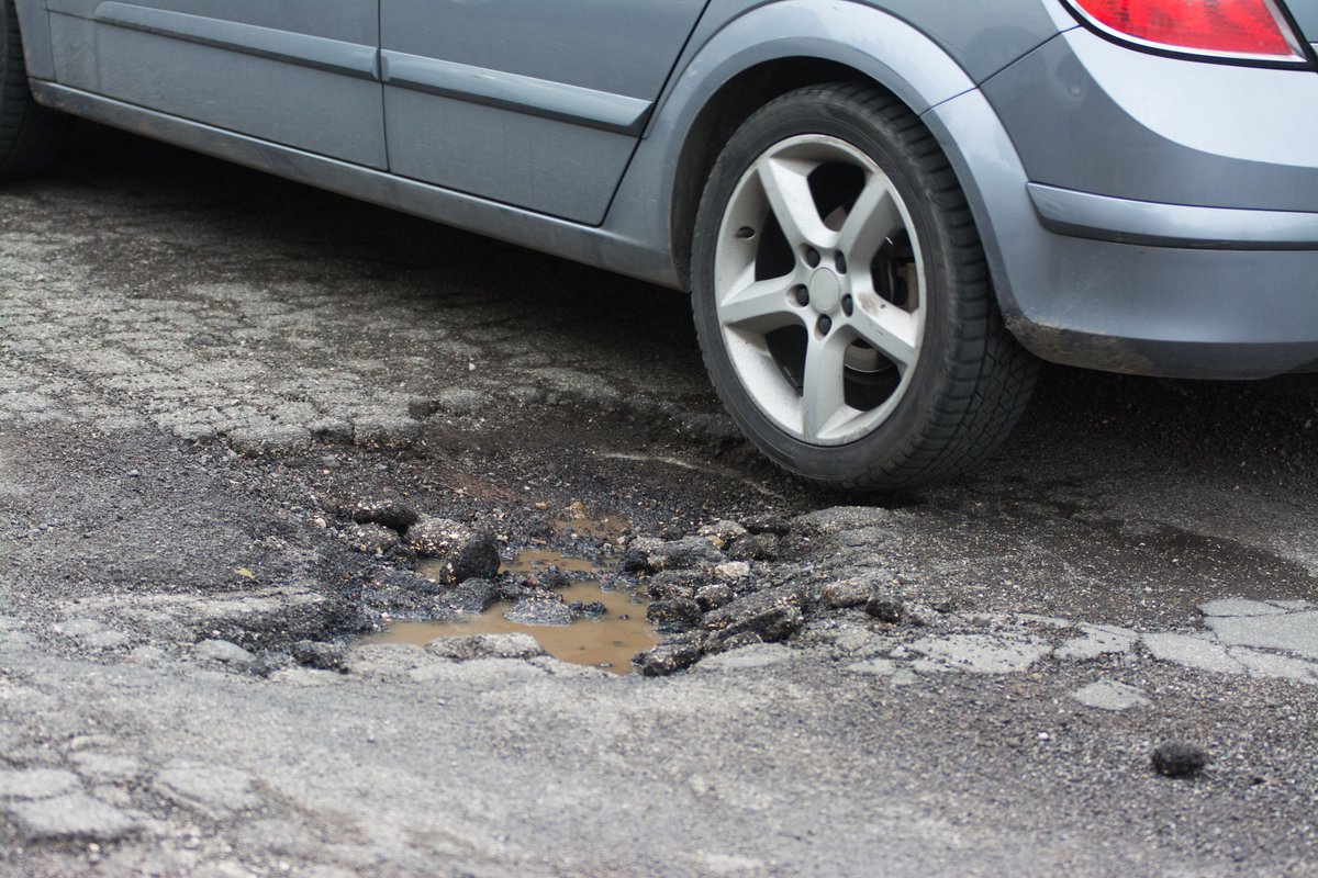 CourtesyWheels's tweet photo. Hit a particularly nasty pothole recently? You may want to consider getting a wheel alignment. Ensuring your wheels are aligned improves ride quality and can extend the life of your tires. https://t.co/1Ev5VGMj4b
