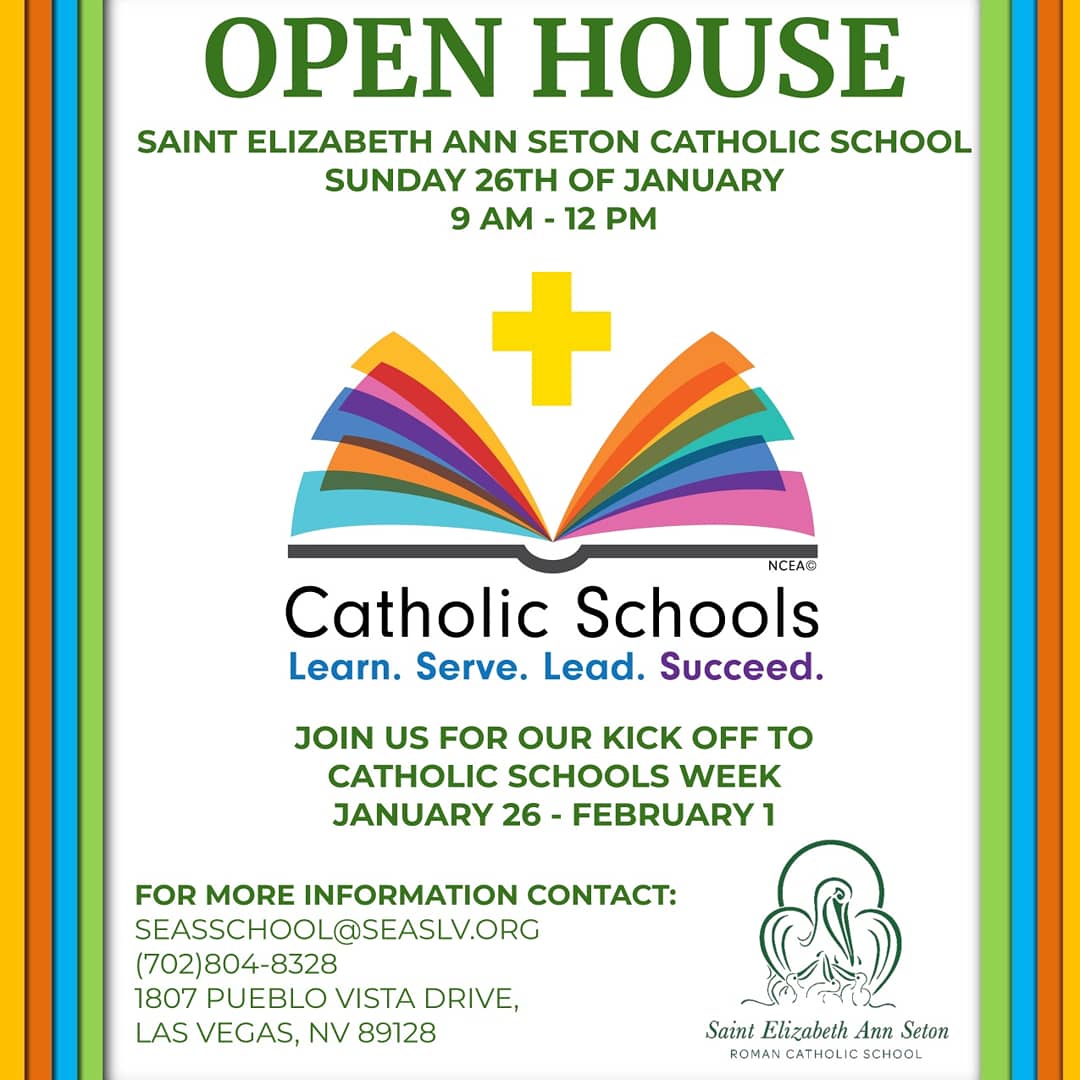 SEASCSLV's tweet image. Catholic Schools week 2020 coming! January 26 - February 1
This will be a week of exciting celebrations including celebrating our parish, students, teachers, community, and more! All are welcome to our school open house on Sunday, January 26 to kick off the week. 
#csw1920
