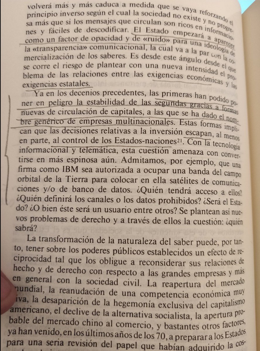 Lyotard hace más de 40 años. Lo podría haber escrito Snowden o Assange hoy mismo. No son pocas las veces que el mejor retrato de la sociedad se encuentra en los libros más antiguos.