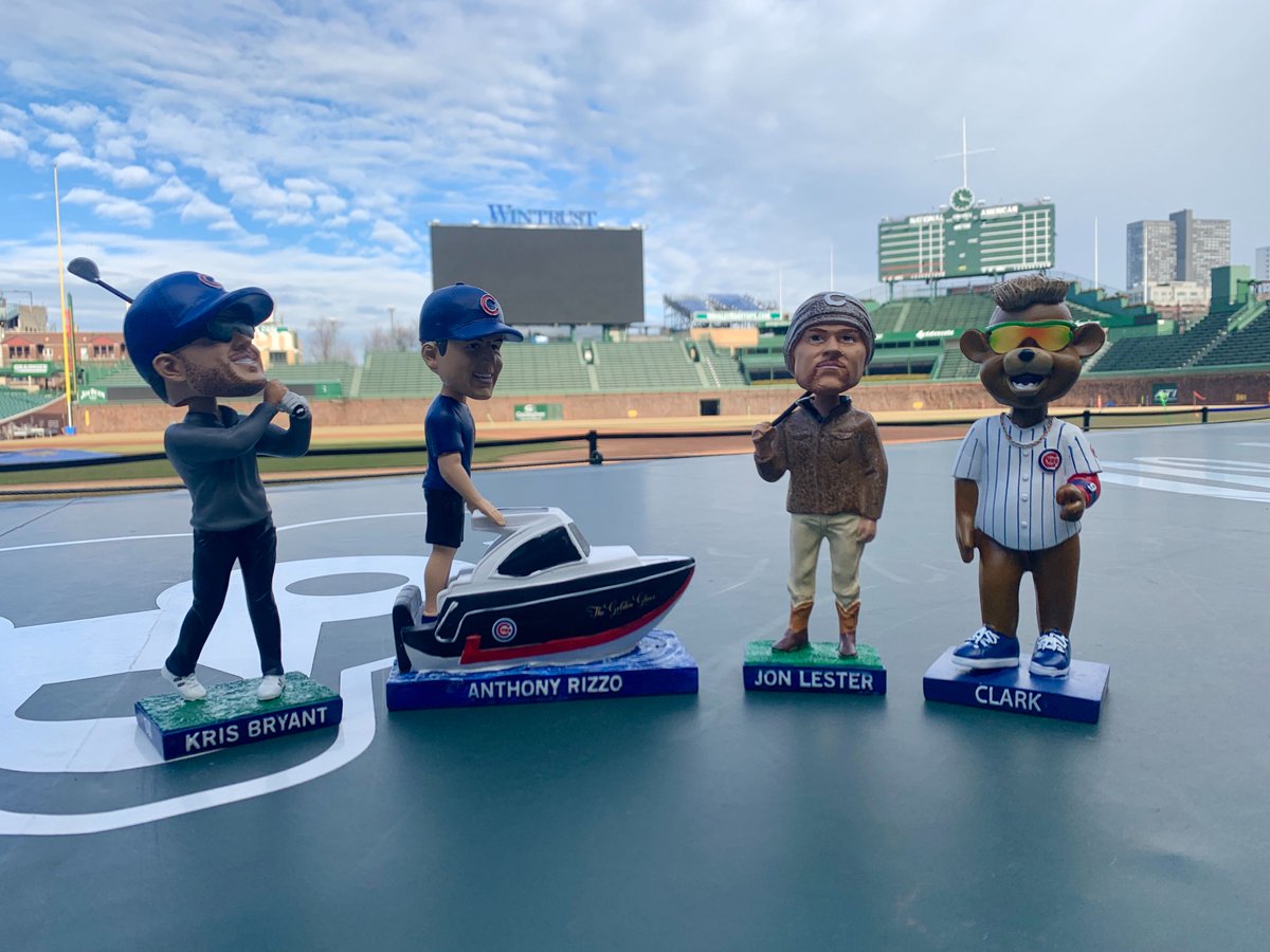 Cubs's tweet image. For #NationalBobbleheadDay, RT this by midnight CST for the chance to win one of these #Cubs bobbles!

Rules: atmlb.com/32WHrRN