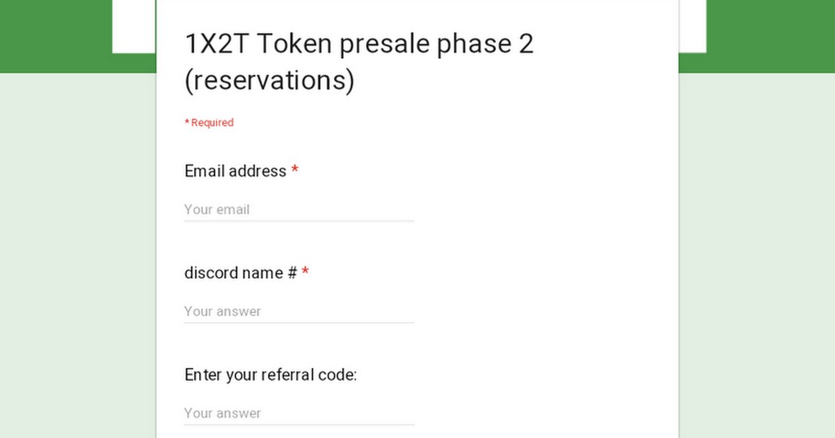 AlertTrade's tweet photo. 🚀🚀🚀 1X2T Token presale phase 2 (reservations)
For buying token with ETH, fill out this form:
https://t.co/Lsfi3dAisB
👀 Referral code is: ⟶ AlertTrade1
#cryptobranchusalleganiensis #cryptovlog #cryptoanalysis #CryptoMetalBar #cryptowhaletrade #cryptosquawk https://t.co/t6zWulgTlG