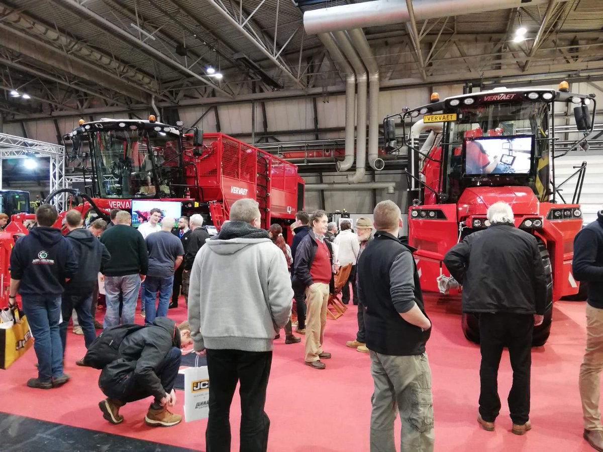 JRileyBeet's tweet photo. It's been a fantastic first day at the 2020 @lammashow. If you're here tomorrow make sure you come and visit us on stand 12.644 to see the latest @FransVervaetBV #Vervaet Q-616 #beetharvester and new #HydroTrike 5x5! #Jriley #britishbeet https://t.co/vnFpaTpnuL