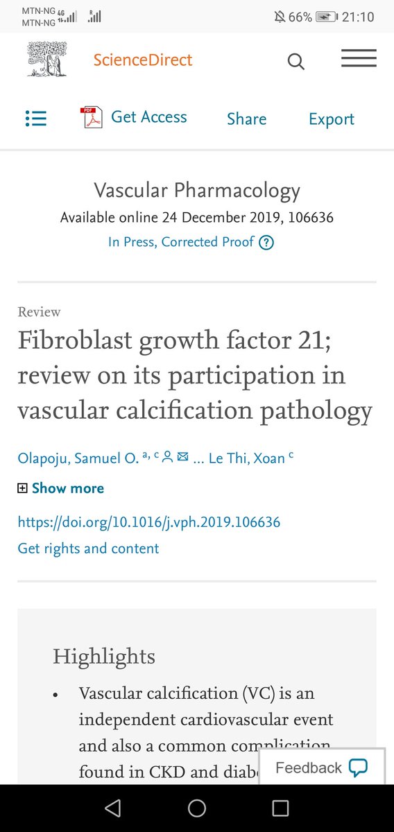Samuel Olapoju (@olapoju_samuel) on Twitter photo Glad to see my manuscript already online. This review is an highlight of participation in Fibroblast Growth Factor 21 in vascular calcification pathology. It feels good to see seeds planted germinate. <a href="/Cardiorenal_Lab/">Cardiorenal Lab.</a> <a href="/CardioEndo/">beiso ❤️UXLINK🚀</a> <a href="/CardioInstitute/">Cardiovascular Institute of the South</a> <a href="/CardioResearch/">cardio-research.com</a> <a href="/VascularNews/">Vascular News</a> Glad to see my manuscript already online. This review is an highlight of participation in Fibroblast Growth Factor 21 in vascular calcification pathology. It feels good to see seeds planted germinate. <a href="/Cardiorenal_Lab/">Cardiorenal Lab.</a> <a href="/CardioEndo/">beiso ❤️UXLINK🚀</a> <a href="/CardioInstitute/">Cardiovascular Institute of the South</a> <a href="/CardioResearch/">cardio-research.com</a> <a href="/VascularNews/">Vascular News</a>