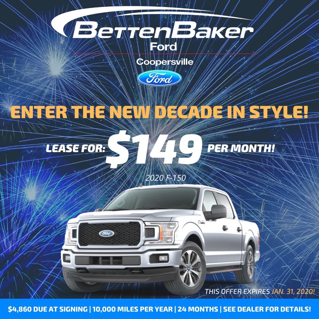 Ford_Coop's tweet photo. A NEW DECADE HAS BEGUN!!!
Drive into it with style! We’ve got INCREDIBLE LEASE OPTIONS going on through January 31st k. Our most popular models! 
#bettenbaker #ford #coopersville #grandrapids #muskegon #grandhaven #allendale #kalamazoo #bigrapidsmi https://t.co/5wfXf7TwEC