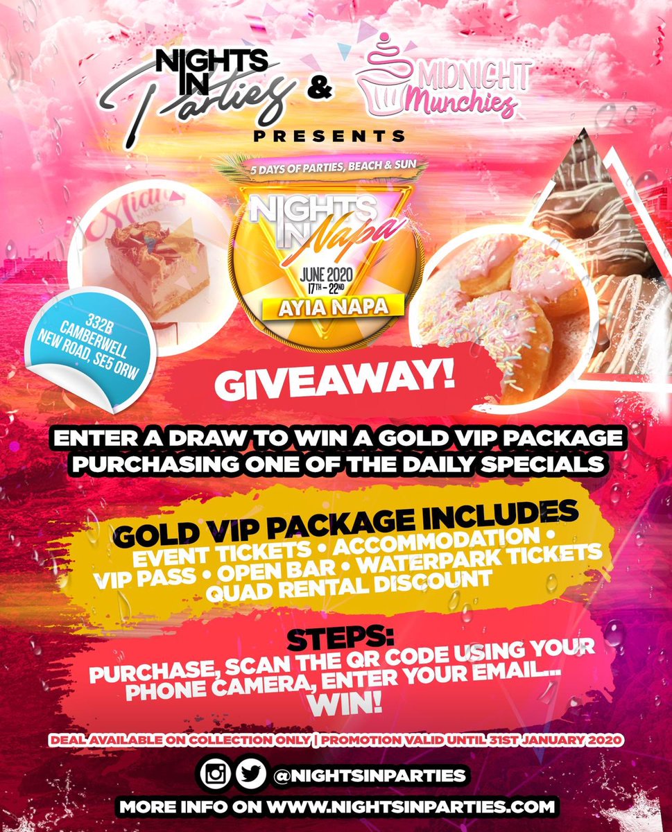 WavelistEnts's tweet photo. ‼️GIVEAWAY TIME ‼️

Enter to win a GOLD VIP package for #NightsInNapa anytime you spend £9 or more at both @Laaghas or @midnightmunch3 

#NightsInNapa #Wavelist https://t.co/8LQTZiO1Le