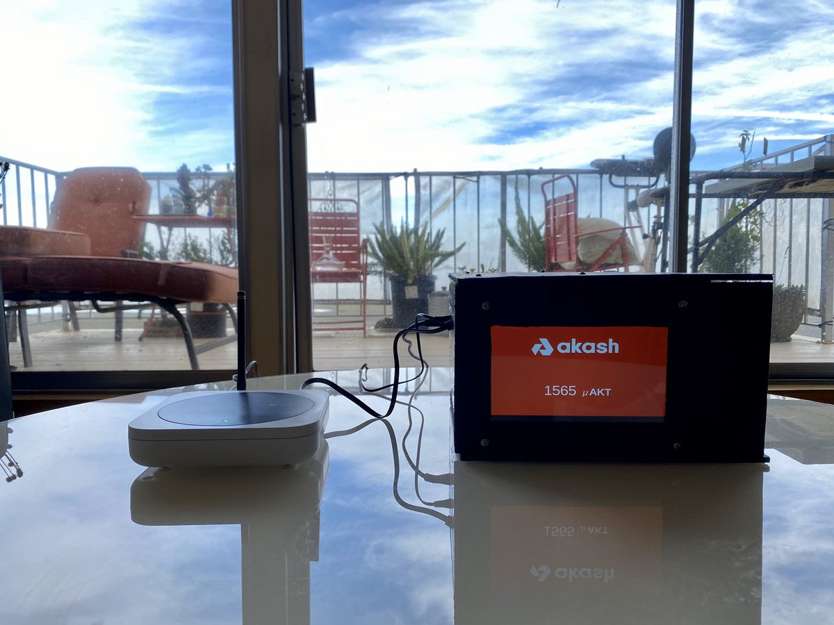 gregosuri's tweet photo. Future of edge infrastructure bypasses big telco and big cloud.
Here's a prototype of @akashnet supermini with @helium β a robust inference layer to Edge devices connecting on #ThePeoplesNetwork
Unstopped cloud, deployed in a home near you, powered by crypto.
#supercloud https://t.co/6iKTK2E1VC