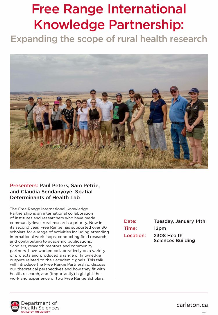 CU Health Sciences (@healthsciencecu) on Twitter photo 🗣announcing the first Health Sciences Seminar of 2020! Come out next Tuesday Jan 14 to hear from the @unitepangaea Spatial Determinants of Health Lab! Read more 👇🏻 <a href="/CarletonScience/">Carleton Science</a> 🗣announcing the first Health Sciences Seminar of 2020! Come out next Tuesday Jan 14 to hear from the @unitepangaea Spatial Determinants of Health Lab! Read more 👇🏻 <a href="/CarletonScience/">Carleton Science</a>