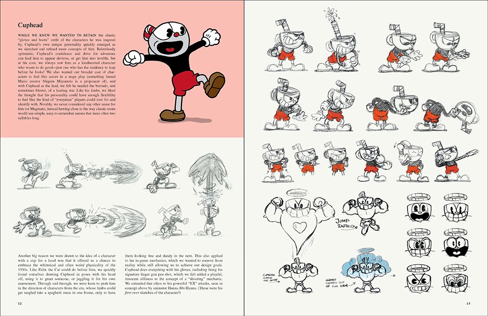 I did a faux-vintage model sheet in honor of the cup! : Cuphead