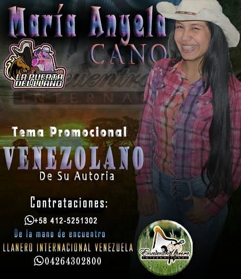 ENCUENTRO LLANERO INTERNACIONAL VENEZUELA 🇻🇪📲 Y LA PUERTA DEL LLANO 🎖🤝🏻 APOYAMOS LA CARRERA MÚSICAL DE 🤠 MARÍA ANYELA CANO🎙️✍🏼 A TRAVÉS DE ESTE 🎖ARTE🎖 CON LA CANCIÓN 🎶 VENEZOLANO🎶 SOLICÍTALA YA🤝🏻🇻🇪🇨🇴🤠