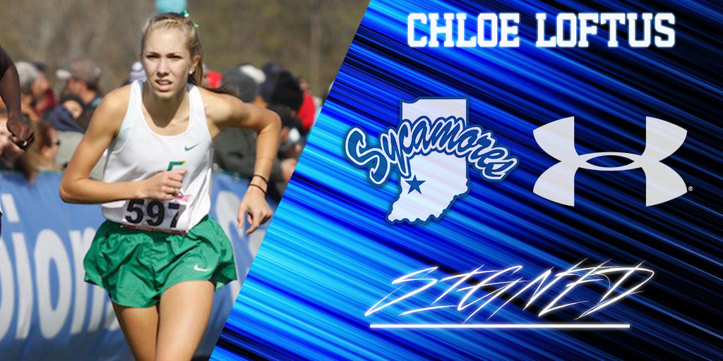 IndStXCTF's tweet photo. Please join us in welcoming Chloe Loftus to the Family! Chloe joins the Sycamores from Floyd Central HS and was a member of the 10th place 4X800 relay team at state! #MarchOn https://t.co/rF5tBIk3d0