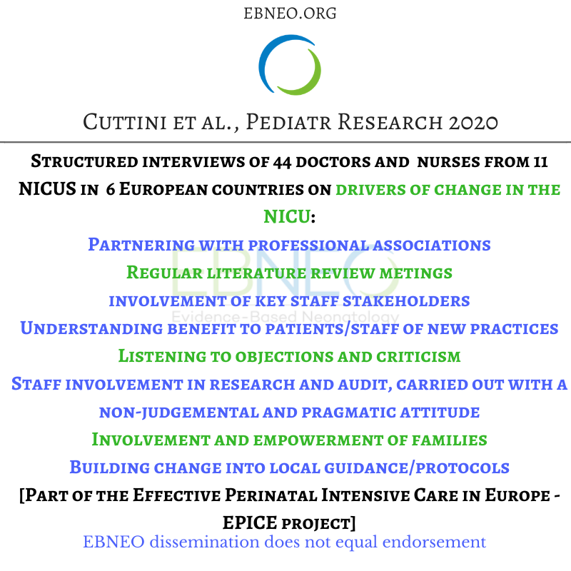 EBNEO's tweet photo. Starting a #qualityimprovementproject #QIP or effecting a change in your NICU? Cuttini et al examine drivers of change with structured interviews in NICUs in 6 European countries in @Ped_Research https://t.co/vqSQSsGKWn #neoEBM #EBNEOalerts https://t.co/Ew6VbpWxDR