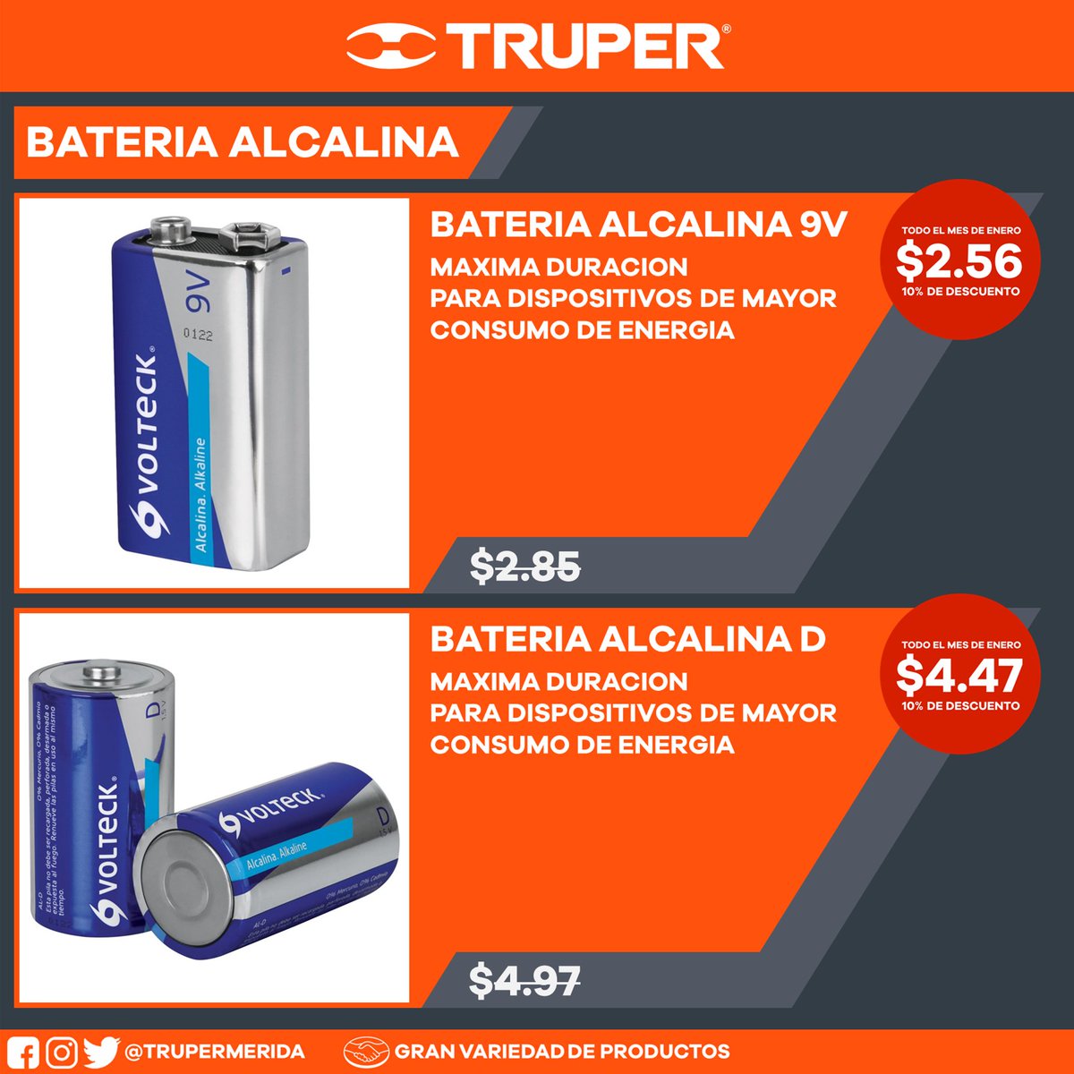 Bateria 9v Alcalina Voltek