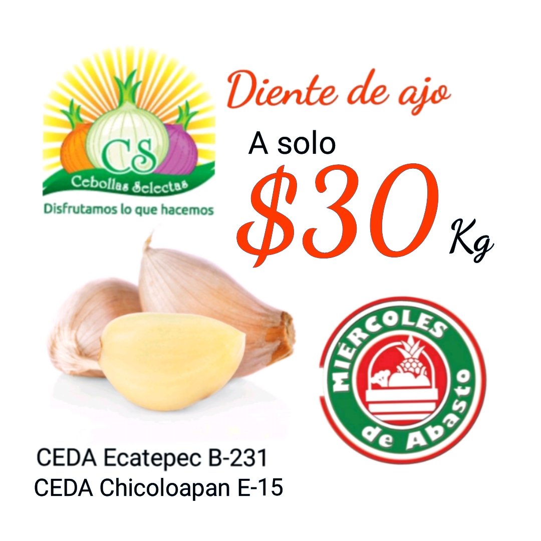 Aprovecha los productos más frescos al mejor precio en un solo lugar #CebollasSelectas
#Ajo
#kg
#CentralDeAbastos
#Ecatepec #Chicoloapan