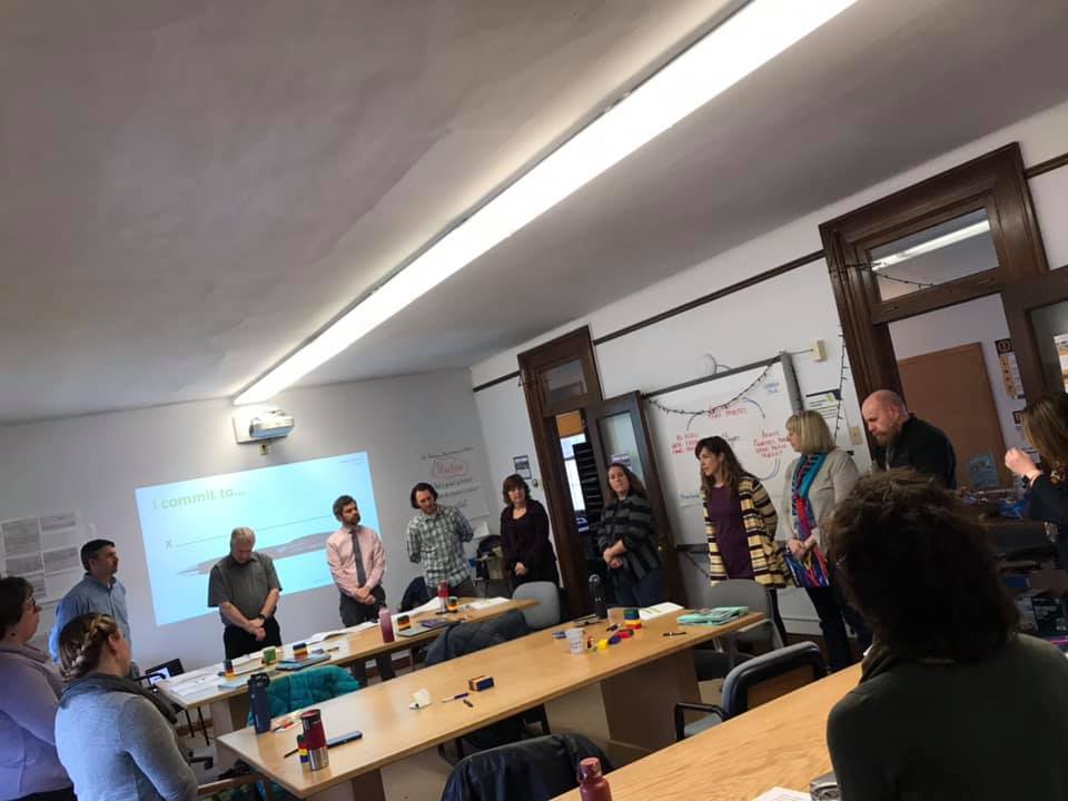 fnesu's tweet photo. FNESU Administrators engaged in a Better Conversations Everyday Training presented by the Vermont Principals’ Association. It was great to have some familiar faces back with us for the day! @VTEducation @vtprincipals #wearefnesu #vted https://t.co/3vPikW6s8x