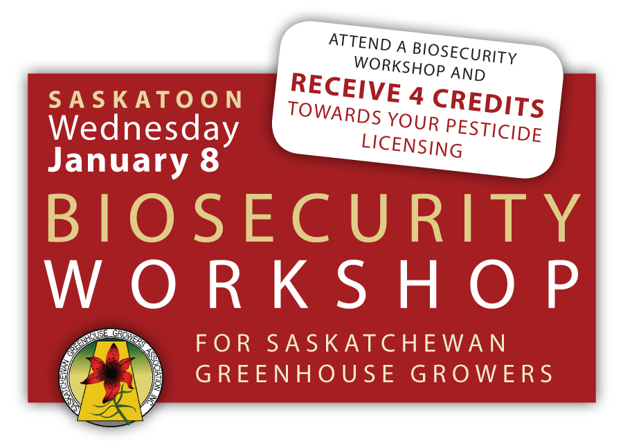 Still time to register for TOMORROW’S Saskatoon biosecurity workshop! 
Walk-ins will also be accepted. 
Reduce pests by keeping greenhouse pests from becoming established in your greenhouses.  
saskgreenhouses.com/wp-content/upl…
saskgreenhouses.com
