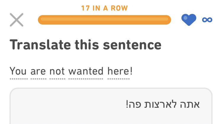 Today on Duolingo, we embrace the passive voice, and apparently also radical honesty?