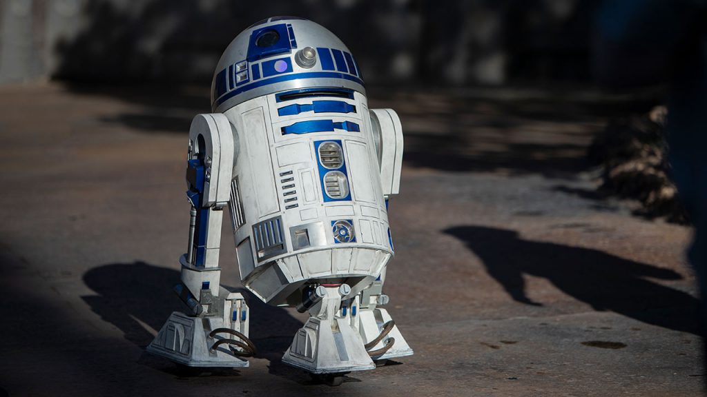 DisneyParks's tweet image. On your next visit to Star Wars: #GalaxysEdge at @Disneyland park, you may see a familiar sidekick gliding around: R2-D2! bit.ly/2unjp6Q