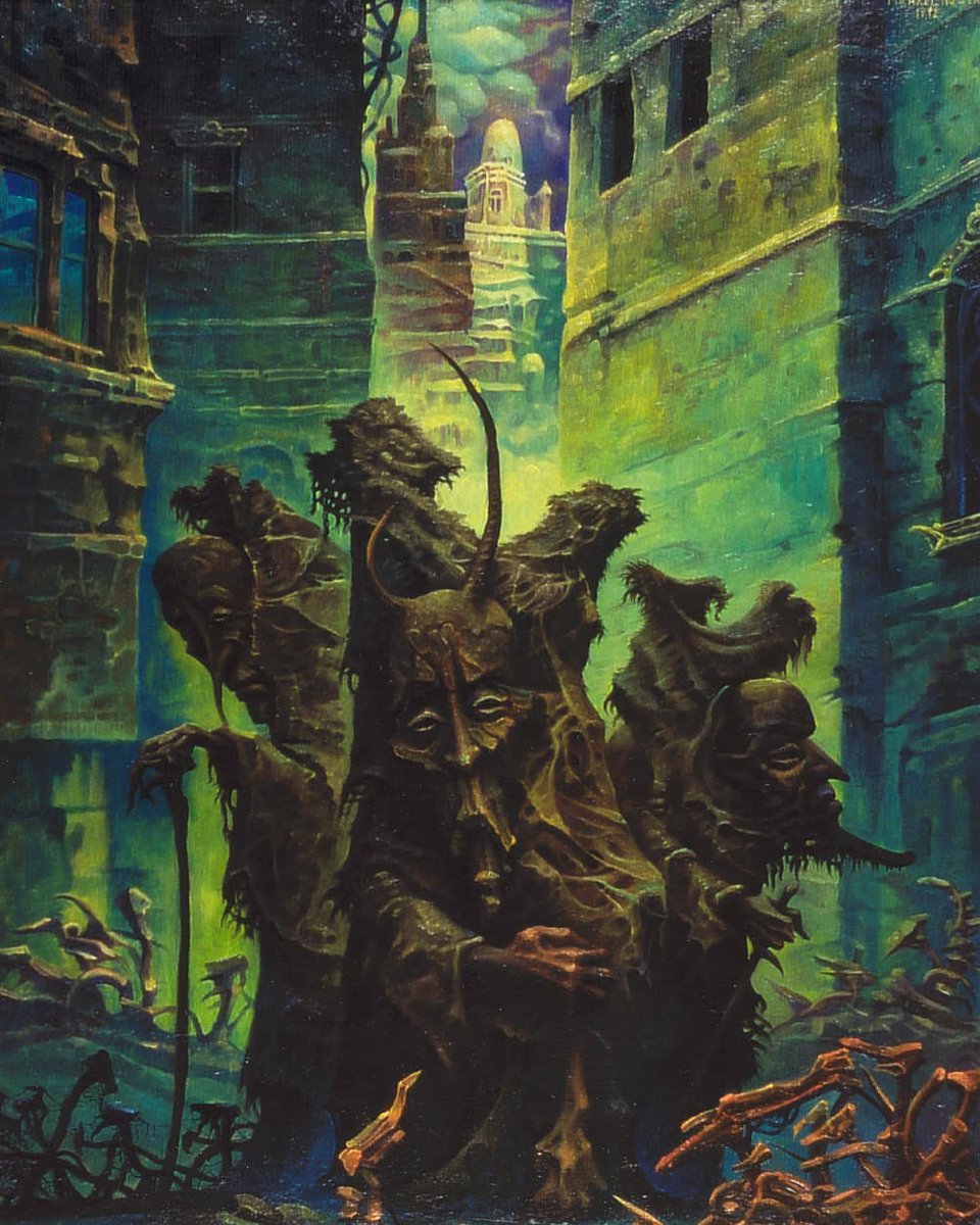 questar1959rep1's tweet photo. @kunstkrake
Paintings from the past:
"Evening Walk"
Oil on wood panel
100 x 80 cm
by Michael Hutter
#michaelhutter #surreal #surrealart #surrealism #darkart #darksurrealism #kunstkrake #cosmichorror #carcosa #lovecraft #lovecraftian #oilpainting #painting #art #instaart https://t.co/Jp44mJ3ROx