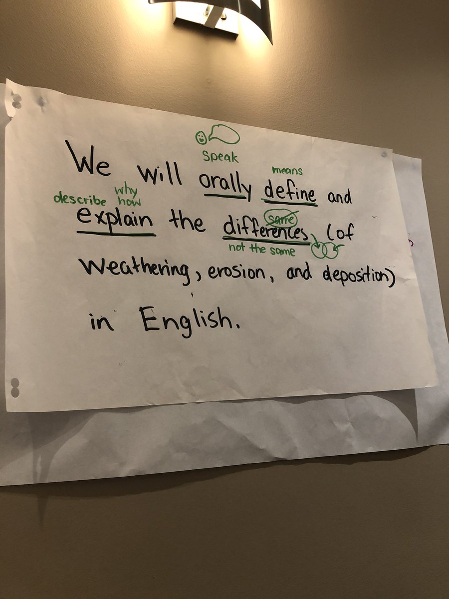 hvisona's tweet photo. Annotate text with Ss when giving language objectives. Use simpler terms and symbols/visuals example. Thank you @MsSalvac #ELLchat #SIOP #SIOPtraining #westvaned https://t.co/onOIDfpY3u