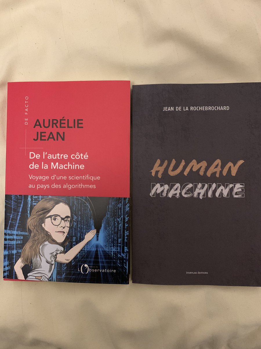 samy_bouguern's tweet image. Mes deux premières lectures de 2020
#humanmachine de @2lr et #delautrecotédelamachine d’@Aurelie_JEAN