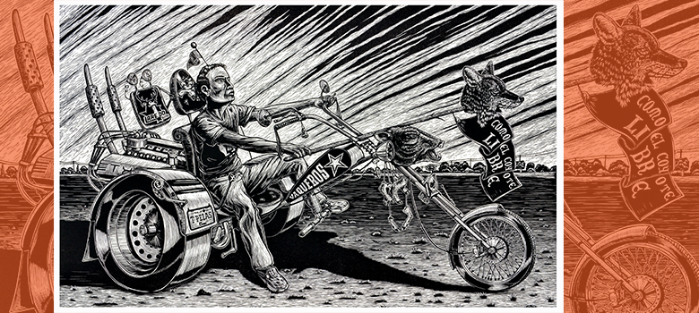 UTSA's tweet photo. Check it out, ‘Runners! The @smithsonian American Art Museum has acquired five pieces of artwork by printmaking artist and #UTSA senior art lecturer Juan de Dios Mora, the first artist with UTSA ties to be featured in the SAAM permanent collection. https://t.co/H1oKvqebEh https://t.co/vyoaTxgvPg