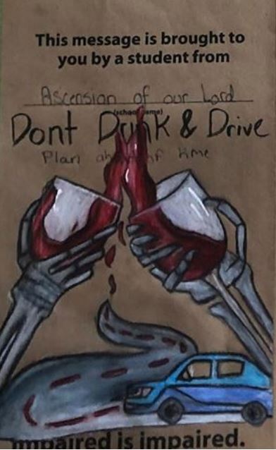 Congrats to the student from <a href="/Ascension_CCSD/">Ascension_CCSD</a> on being one of our Weekly Winner winners in the SADD Liquor Bag Design Contest! @CCSD_edu