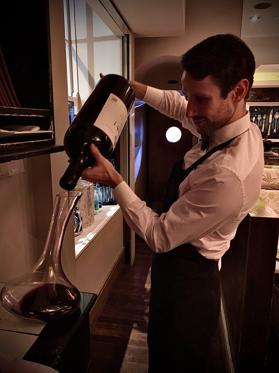 Professional decanting @PearlBrasserie 🍷👌 #wineoclock