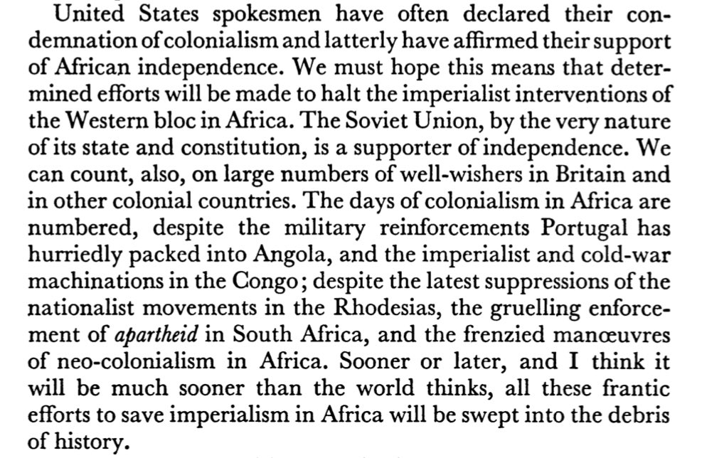 radicaltheory's tweet photo. “the soviet union, by the very nature of its state and constitution, is a supporter of independence.” 

—kwame nkrumah https://t.co/t2qNPsC0ZS