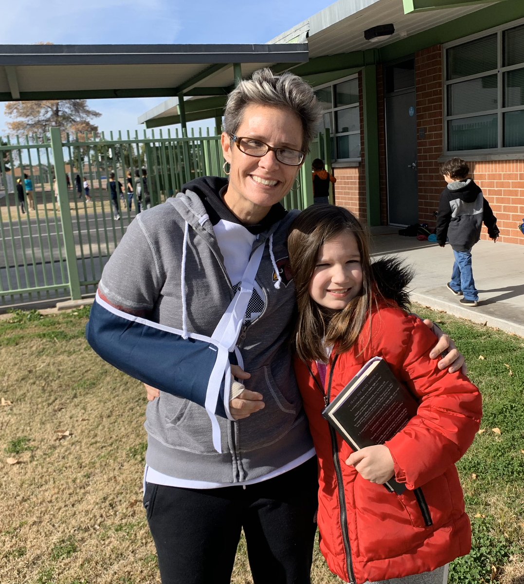 Congrats to the creative essay winner on how they thought Coach Knope broke her wrist ..... unicorns and chocolate?!? 😆 <a href="/Village_Meadows/">DVUSD Village Meadows Elementary School</a>