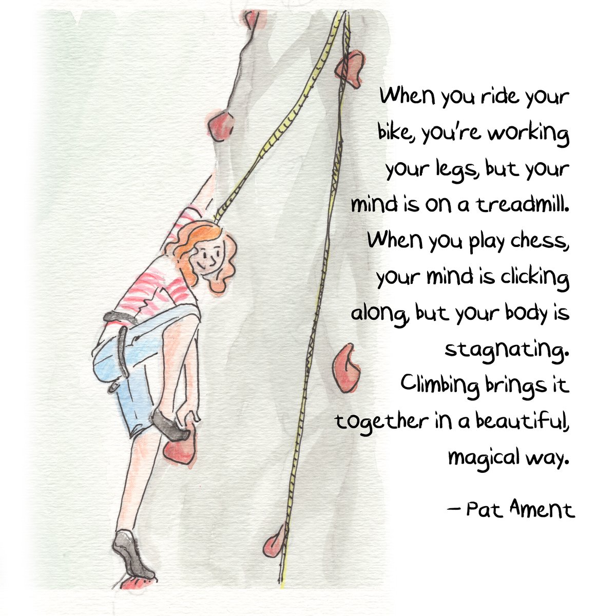 OlivierOOliver1's tweet photo. This quote by Pat Ament is a powerful description of rock climbing. Word, as they say...

#climbing #climbingquotes #climbingbooks #childrensbooks #tomandkatiesclimbingadventures #garyveechallenge https://t.co/s3HSe6hzKX