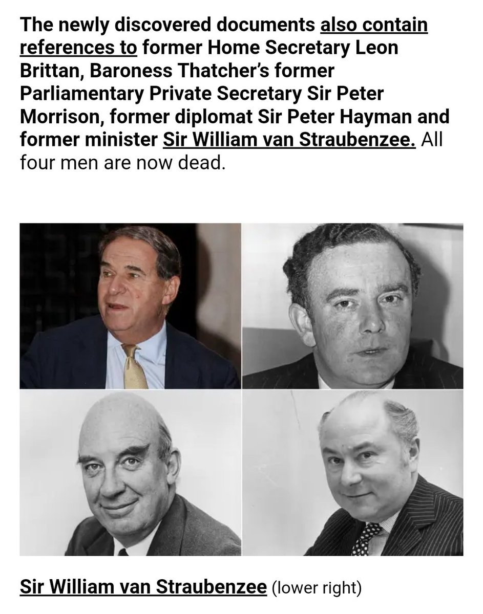 After the initial Wanless search of gov't files, additional unregistered data incriminating van Straubenzee, Leon Brittan, Peter Hayman and Peter Morrison was retrieved at the request of the relentless child abuse campaigner and Yardley MP John Hemming. https://www.theguardian.com/politics/2015/jul/22/leon-brittan-westminster-child-abuse-files