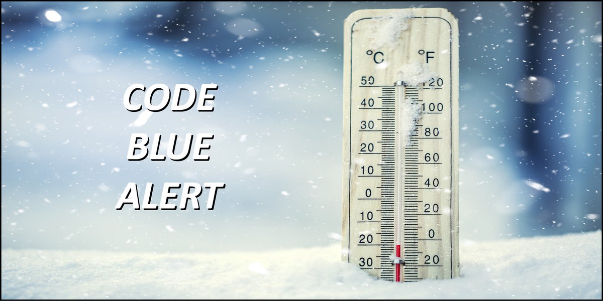 #CodeBlueAlert: The Camden County Health Officer has issued a Code Blue Alert for Tues 1/7 @ 7PM to Weds 1/8 @ 7AM, and Weds 1/8 @ 7PM to Thurs 1/9 @ 7AM. If you or someone you know needs emergency assistance, please call NJ 2-1-1 to reach the Code Blue Emergency Hotline.