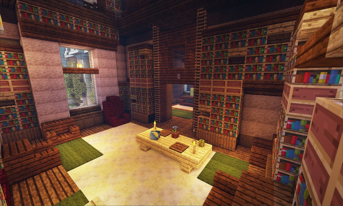 MelonCubeHost's tweet image. Who could be entertained for hours on end in this library? 📚

#MinecraftLibrary #CoolRooms #ReadingIsFun