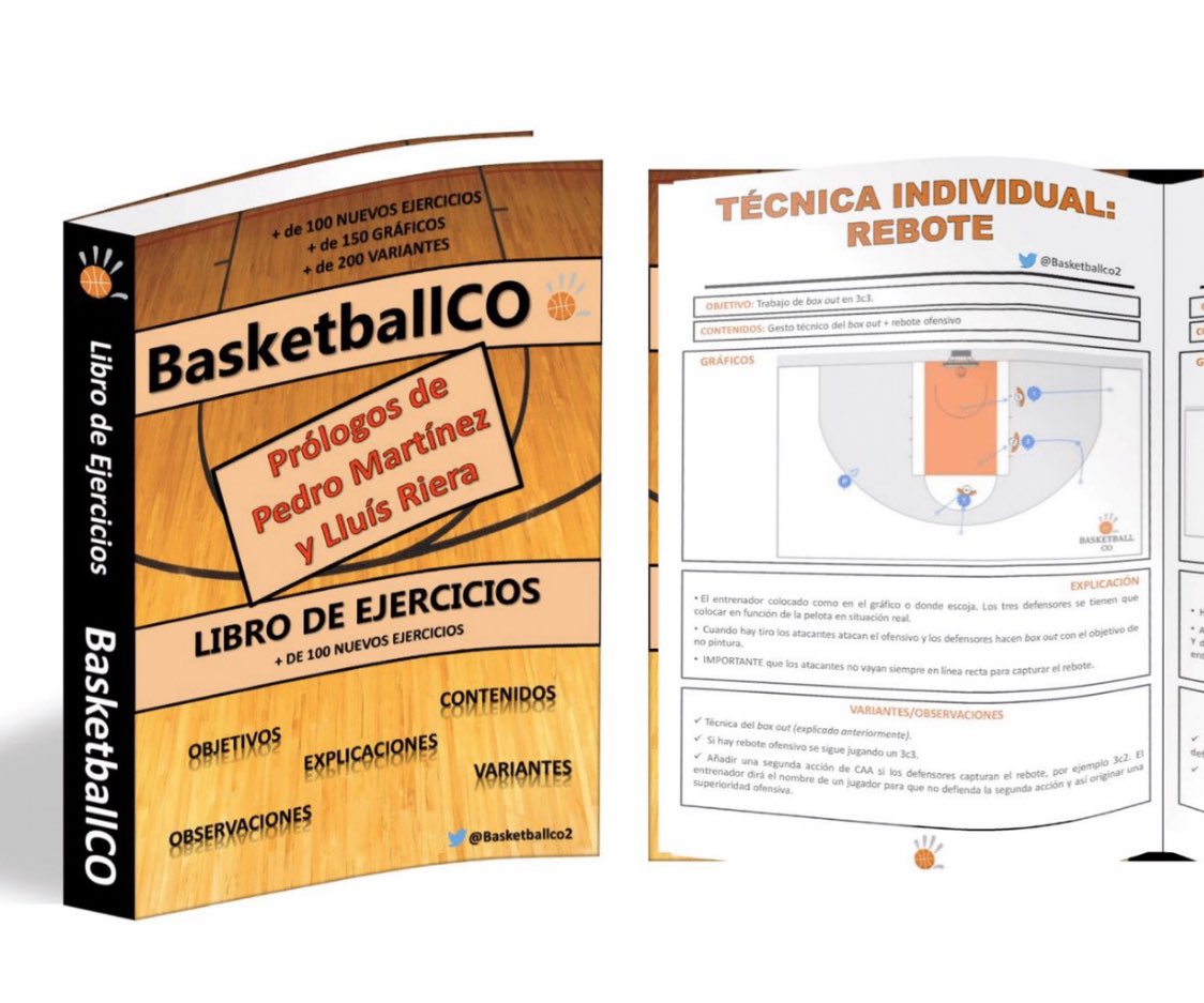 DavidPRasilla's tweet photo. Ya es mío! El primer libro de ejercicios con PRÓLOGOS de @pedroma2014 y @lluisriera1 creado por @Basketballco2. #Formación #coachstudio https://t.co/6vAYX8jWcC
