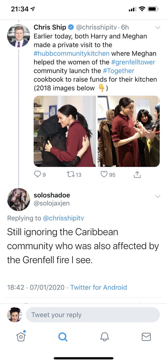 Celeste_SPT's tweet photo. You’d think someone so concerned about the #Grenfell “Caribbean community” would know that women from EVERY part of our community are ALREADY part of the #HubbKitchen.
Research requires more effort than just repeating David Vance’s risible #GrenfellTower lies. https://t.co/iOtR0nGSwd