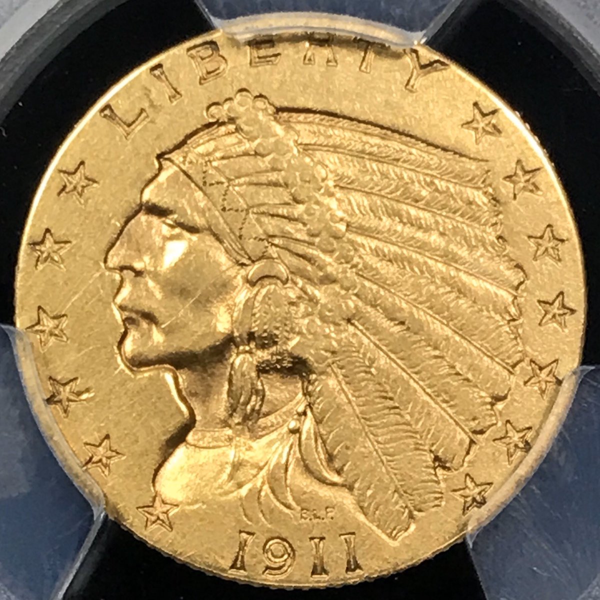 OldPuebloCoin's tweet photo. The 1911-D Strong D is the key date of the Indian Head Gold Quarter Eagle ($2.50) series, with a mintage of only 55,680.
Comparatively, the next lowest mintage is 240,000 on the 1914.
This example is graded AU Details by PCGS.
#goldcoins
#quartereagle https://t.co/kvq5isAtxn