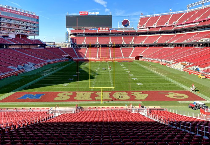 Levi's Stadium: 49ers paint end zones red for playoffs
