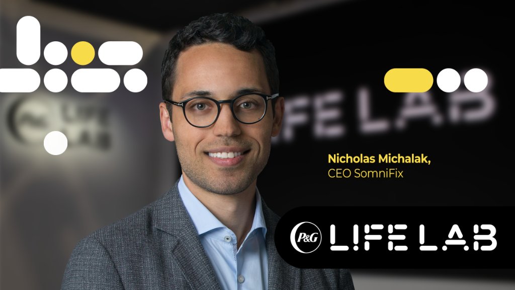 ProcterGamble's tweet photo. We are excited to announce our FOUR finalists for the @PGVstudio  Innovation Challenge. Meet Nicholas Michalak, CEO of @SomniFix  Join us for the live pitch in the #PGLifeLab Wed Jan. 8, 9:30 AM PT Booth #42131 Live Stream https://t.co/ExfH2t2FKB https://t.co/BHpa6rowmQ
