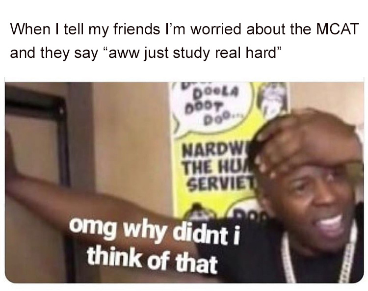 Blueprint_MCAT's tweet photo. My friends are the best. 

#mcatquestionoftheday #questionoftheday #mcat2020 #premed #premedstudet #premedlife #premedproblems #futuredoc #medschoolbound #futuredoctor #mcat #mcatprep https://t.co/S05NiPvw68