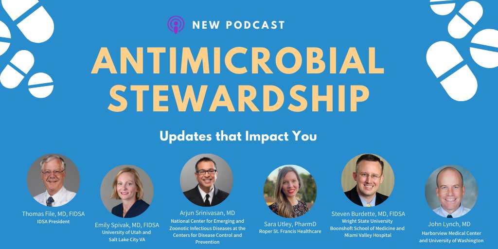 NEW PODCAST: CDC’s Dr. Arjun Srinivasan joins leading experts in a new <a href="/IDSAInfo/">IDSA</a> podcast “Antimicrobial Stewardship: Updates that Impact You.” Experts discuss CDC’s revised Core Elements and <a href="/CMSGov/">CMSGov</a>’s new requirement. Learn more: bit.ly/2qSQLZU.