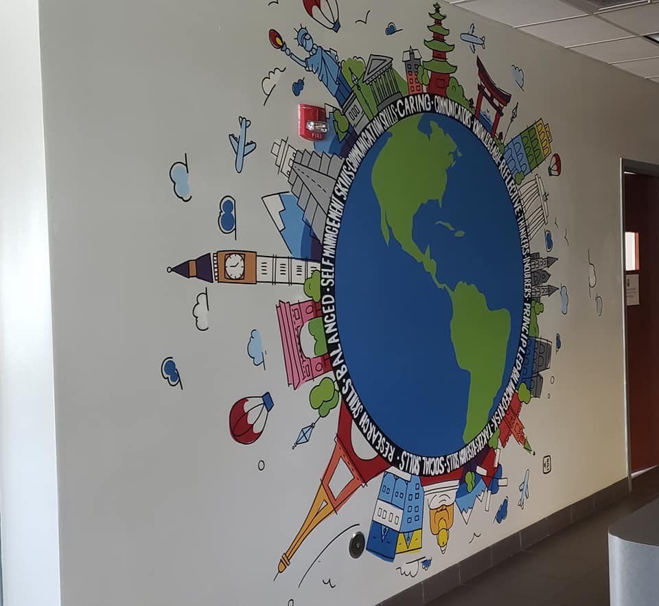 RachelGouldMMS's tweet photo. Check out the artwork from a former student. This is her CASS project. Thanks Kiera!! We love it! https://t.co/XSVSWLHSkg
